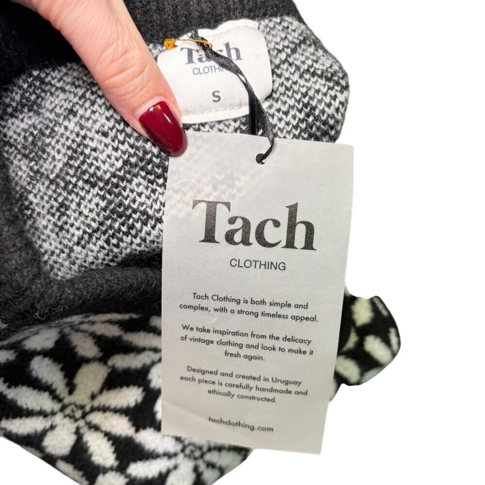Tach Hadar Knit Mini Skirt Black White Alpaca Blend NWT Size Small - Picture 5 of 5